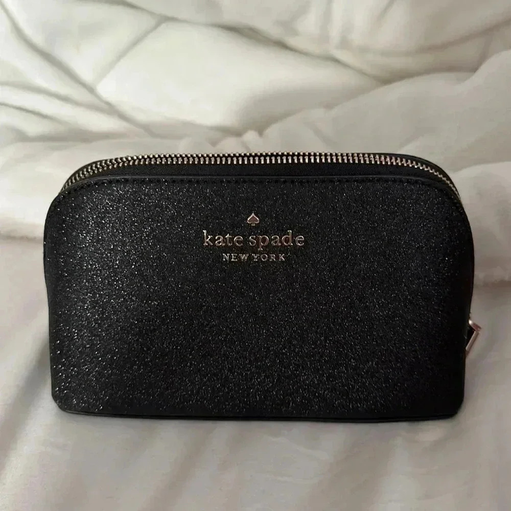 Kate Spade Tinsel Glitter Fabric Small Co Black